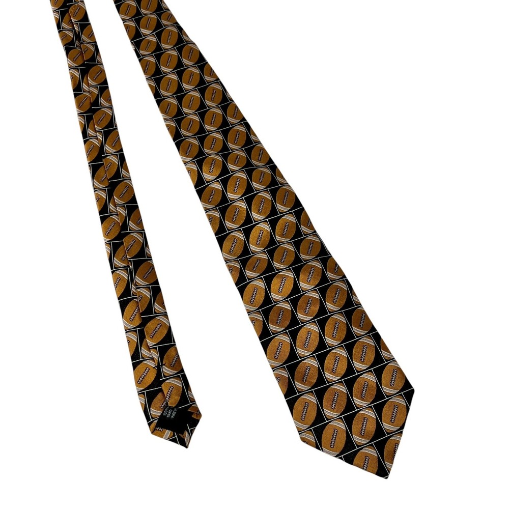 Football Tie 57" Men's Necktie Coach Fan NFL College Sports GameDay 100% Silk